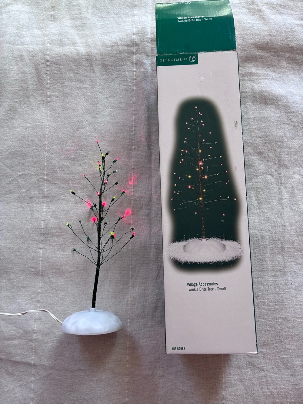 Department 56 Village Accessory Twinkle Brite Tree Light-Up Christmas Y2K Era
